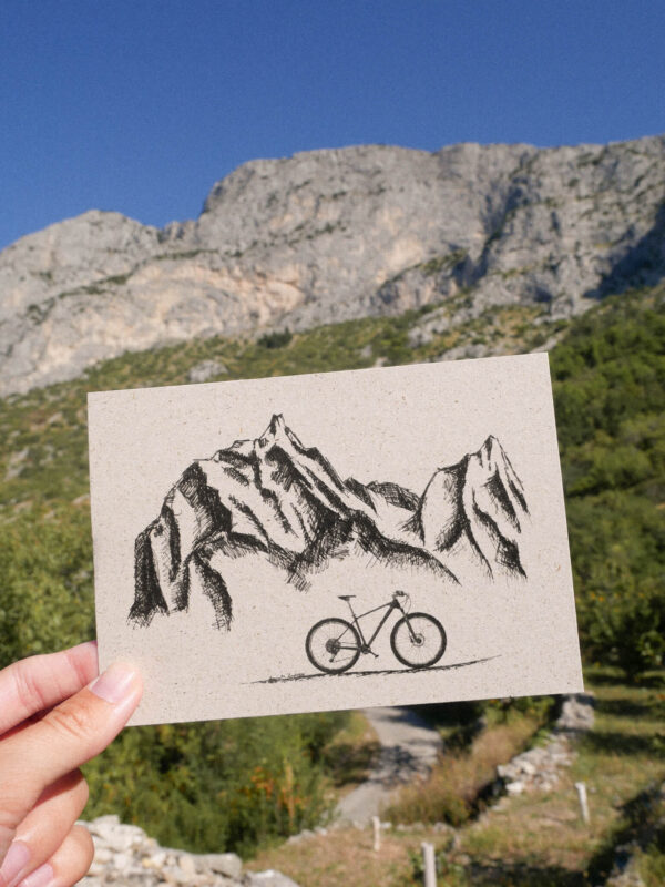Karte Berge und Rad