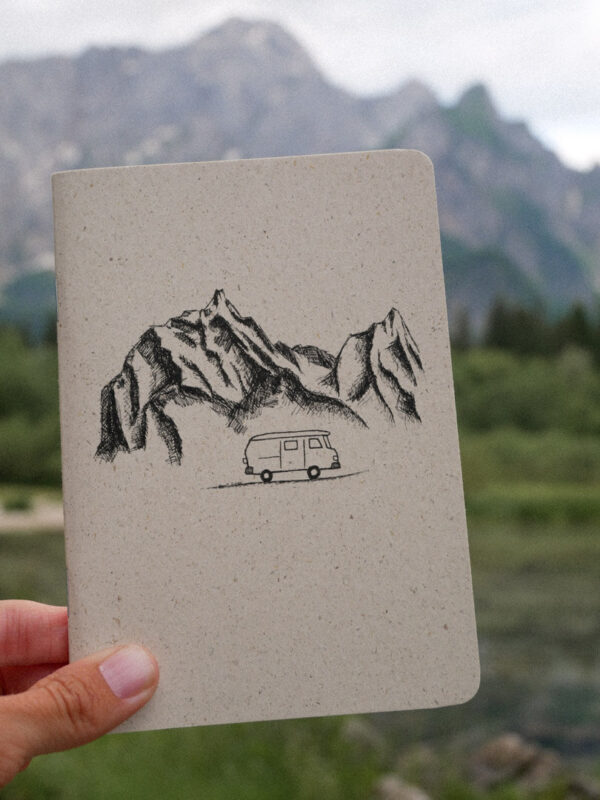 A6 Notizheft Berge und Camper