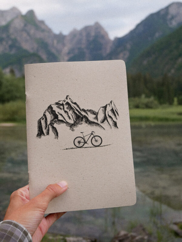 A5 Notizheft Berge und Fahrrad