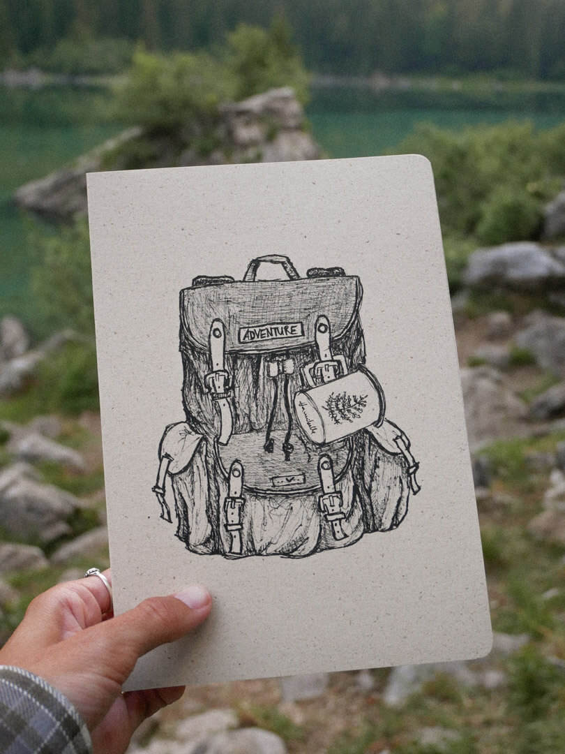 handgemachtes-graspapier-notizheft-wanderrucksack